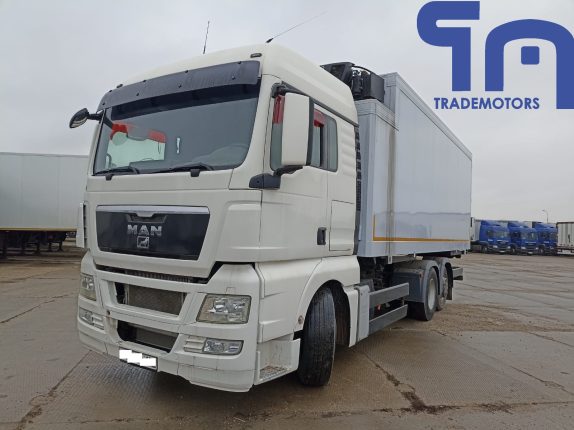 011.Грузовой контейнеровоз MAN TGX 26.440 с рефрижераторным контейнером SCHMITZ   (10809)