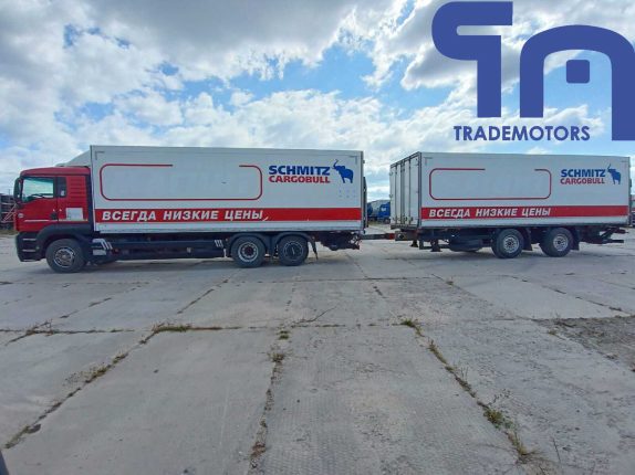 011. Автопоезд изотермический фургон MAN TGS 26.350 6Х2-2 BL-WW (10615), прицеп изотермический Schmitz Cargobull ZKO18 (109088)